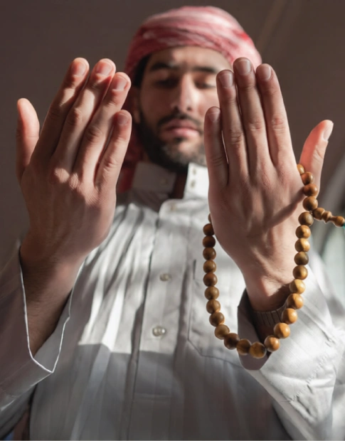 Muslim Man Making Dua in Peaceful
